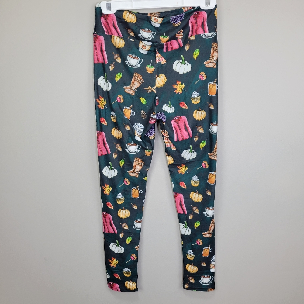 Fall Themed Pumpkin Spice Leggings One Size Fits All‎ - Picture 5 of 6